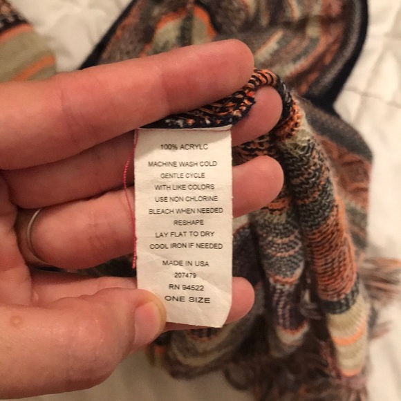 Aztec cardigan - navy and coral - Picture 4 of 4